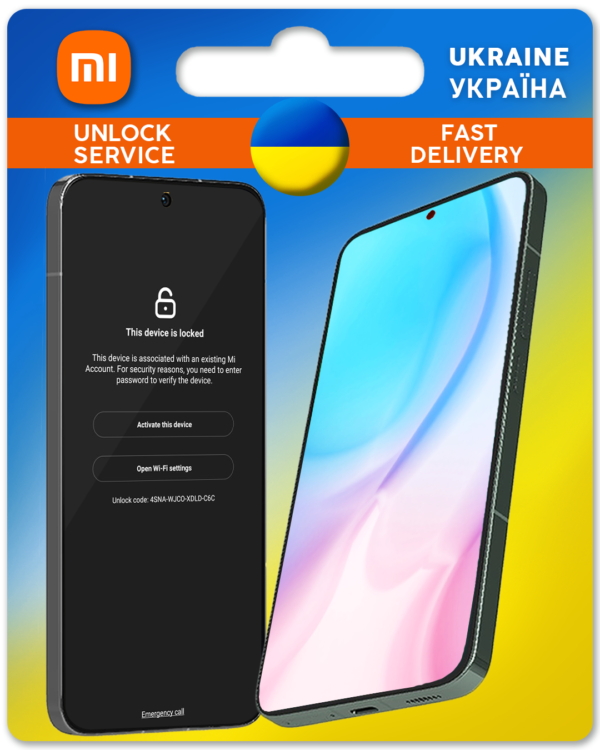 Xiaomi Mi Account Unlock Remove Ukrania